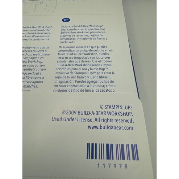 Stampin Up Sizzix Bigz Die Build A Bear Workshop Beary Essentials Set - Picture 5 of 5